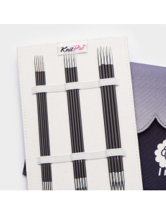 Estuche agujas de doble punta KnitPro carbono 2