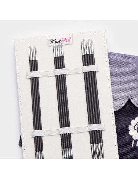 Estuche agujas de doble punta KnitPro carbono