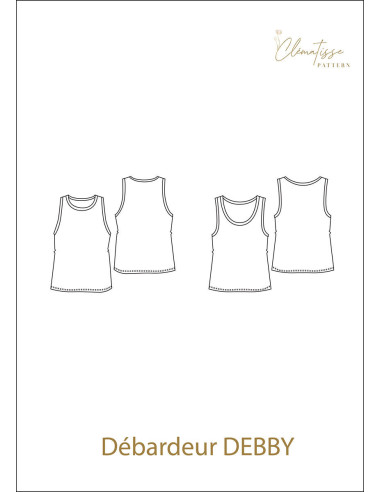 Patrón de camiseta sin mangas Debby - Clématisse Pattern