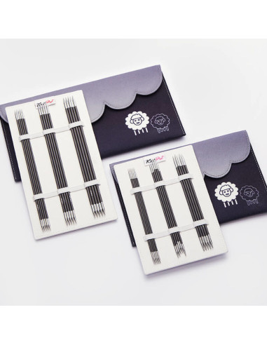 Estuche agujas de doble punta KnitPro carbono