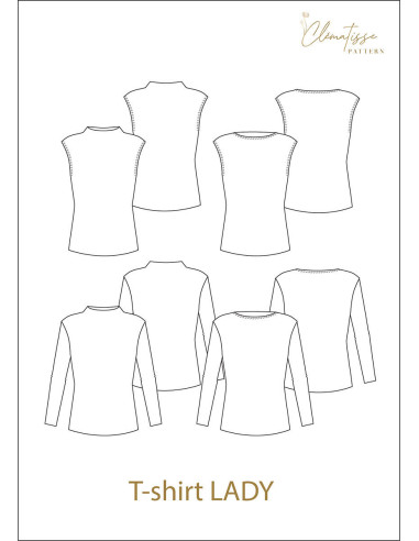 Patrón de camiseta Lady - Patrón Clématisse