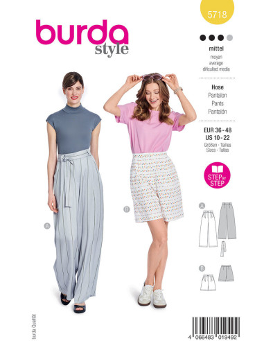Patrón de pantalón - Burda 5718