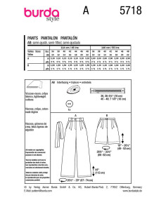 Patrón de pantalón - Burda 5718 2