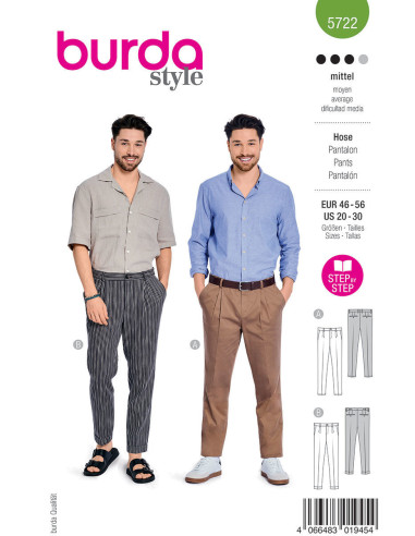 Patrón de pantalón - Burda 5722