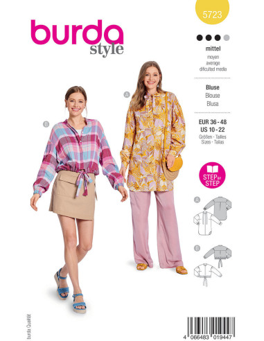 Patrón de blusa - Burda 5723