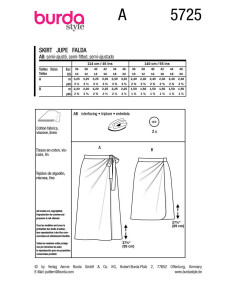 Patrón de falda - Burda 5725 2