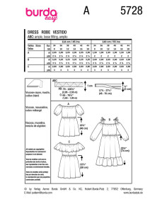 Patrón de vestido - Burda 5728 2