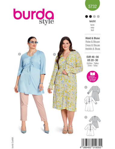 Patrón de vestido y blusa - Burda 5732