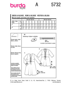 Patrón de vestido y blusa - Burda 5732 2