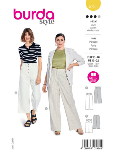 Patrón de pantalón - Burda 5735