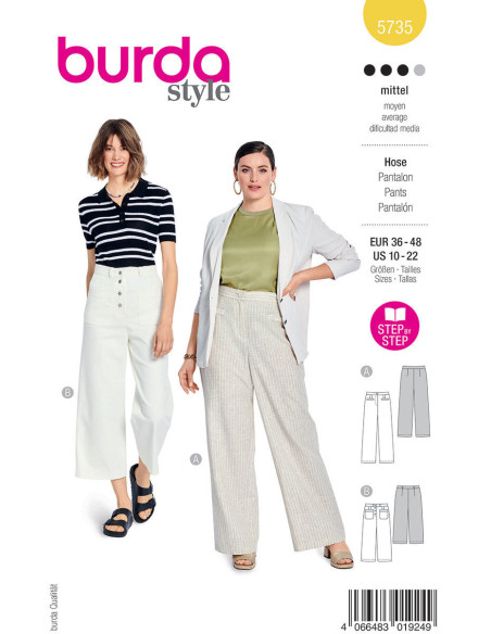 Patrón de pantalón - Burda 5735