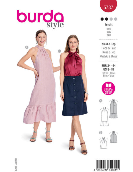 Patrón de vestido y top - Burda 5737