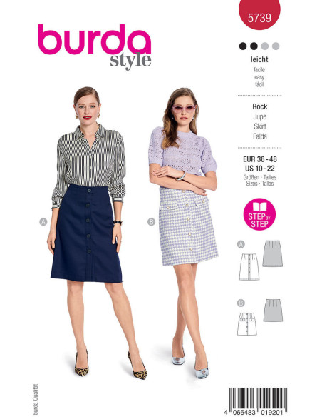 Patrón de falda - Burda 5739