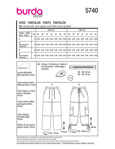 Patrón de pantalón - Burda 5740 2