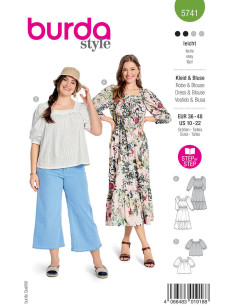 Patrón de vestido y blusa - Burda 5741