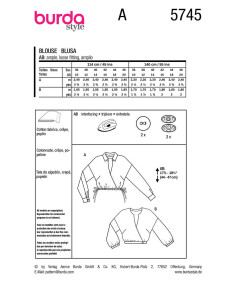 Patrón de blusa - Burda 5745 2