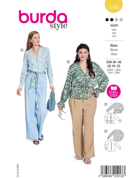 Patrón de blusa - Burda 5746