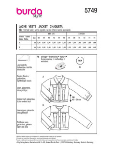 Patrón de chaqueta - Burda 5749 2