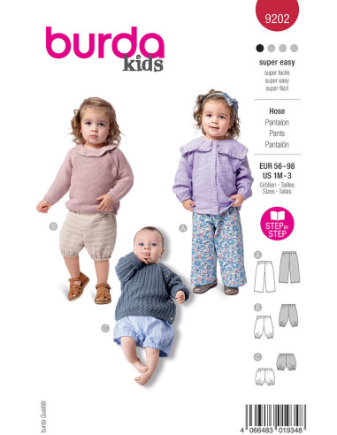 Patrón de pantalón - Burda 9202