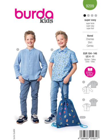 Patrón de camisa - Burda 9209