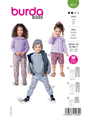 Patrón de pantalón - Burda 9211