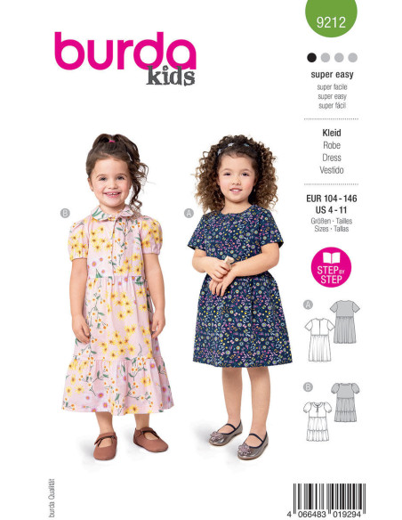 Patrón de vestido - Burda 9212
