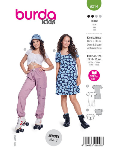 Patrón de vestido y top - Burda 9214