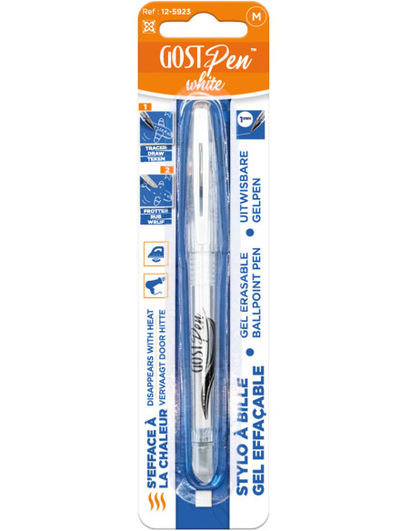 Bolígrafo para tela borrable con plancha tinta blanca premium