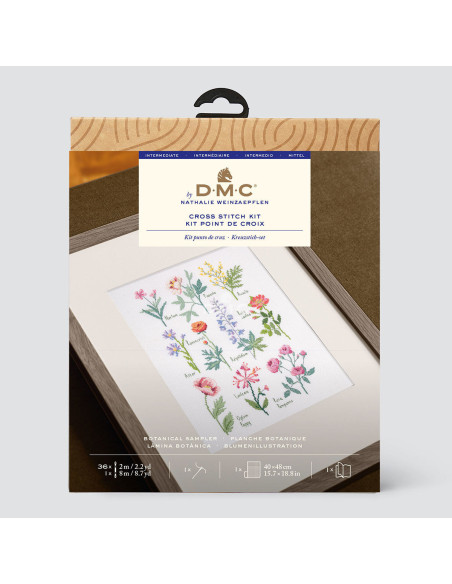 Kit de bordado de punto de cruz - Tabla botánica