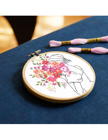 Kit de bordado - Ramo de flores