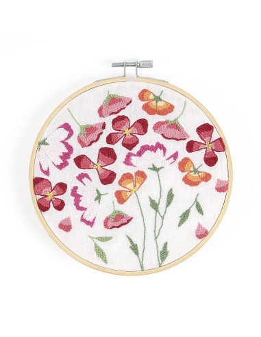 Kit de aguja punch needle - Amapolas primaverales