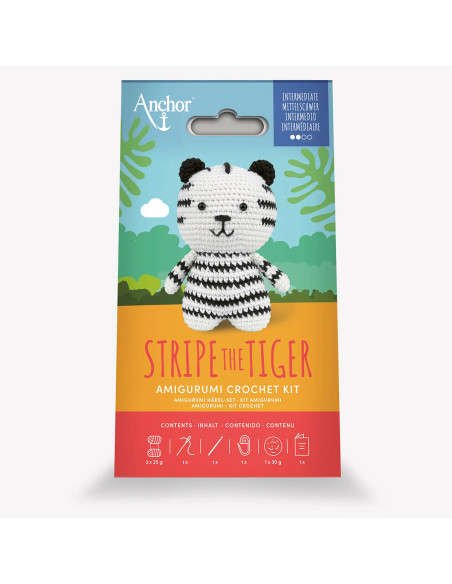 Kit amigurumi - Stripe el tigre blanco
