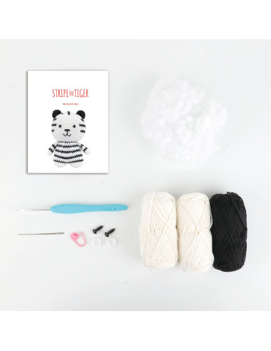 Kit amigurumi - Stripe el tigre blanco