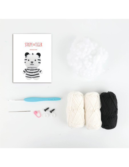 Kit amigurumi - Stripe el tigre blanco