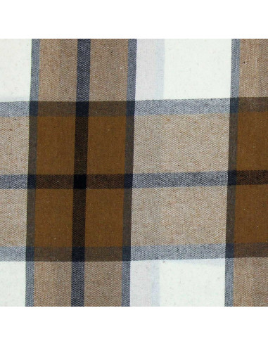 Tela de franela tartán escocés - Beige, crudo y gris