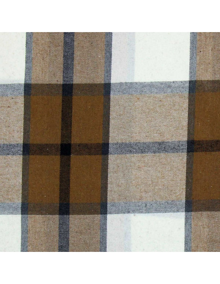 Tela de franela tartán escocés - Beige, crudo y gris
