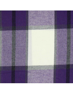 Tela de franela tartán escocés - Violeta y crudo 2