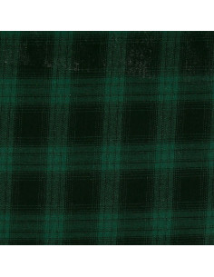 Tela de franela tartán escocés - Verde y negro 2