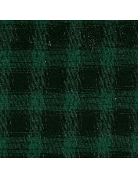 Tela de franela tartán escocés - Verde y negro