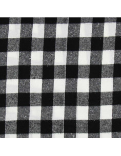 Tela de franela tartán escocés - Negro y blanco 2