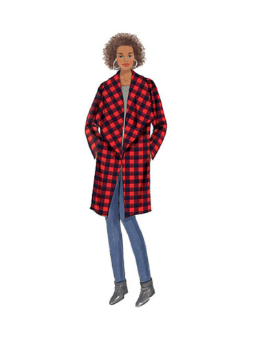 Patrón de chaqueta, abrigo y prenda envolvente - Butterick 6250