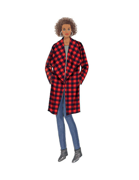Patrón de chaqueta, abrigo y prenda envolvente - Butterick 6250