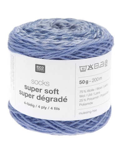 Laine à chaussettes Socks Super Soft Dégradé Rico Design