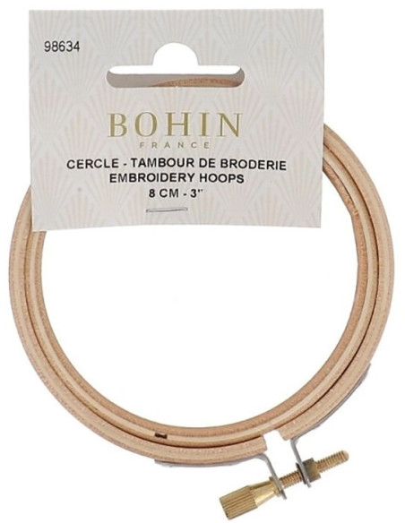 Aro de bordado de madera Bohin