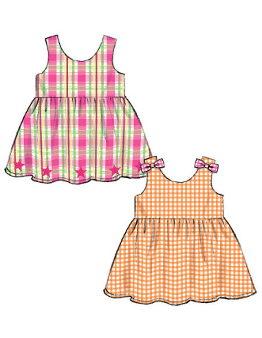 Patrón de blusa, vestidos, pelele y braga - McCall's 6944