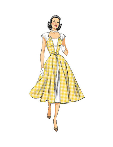 Patrón de vestido y cinturón - Butterick 6211