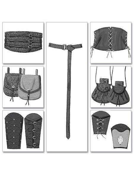 Patrón de accesorios históricos - Butterick 5371