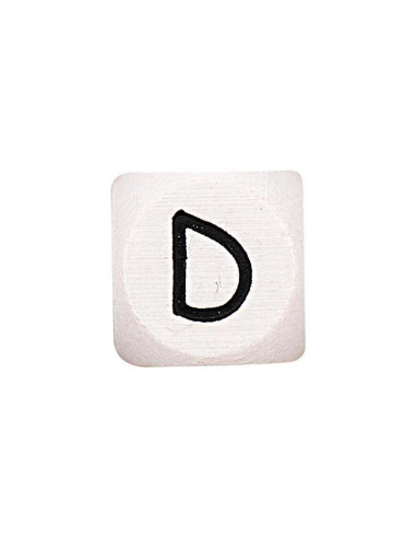 Perla letra alfabeto cubo de madera blanca