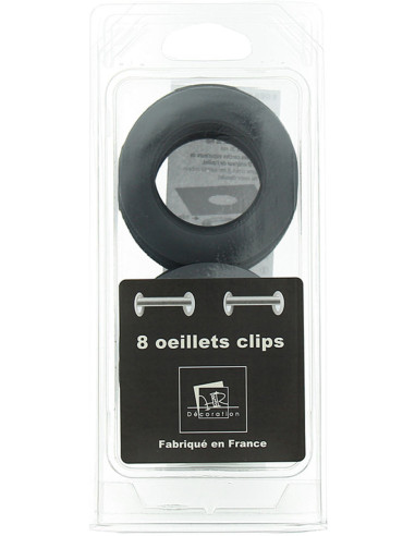 Lote de 8 ojales para cortinas Ø44 mm - Mate - Gris