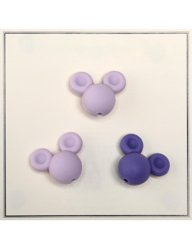 Cuentas de silicona Mickey para sonajeros, sujetachupetes para bebé
